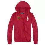 ralph lauren veste mode hoodie hommes 2019U polo zipper pas cher big pony rouge